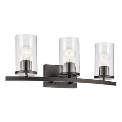 Kichler Crosby Vanity Light - Color: Bronze - Size: 3 light - 45497OZCLR