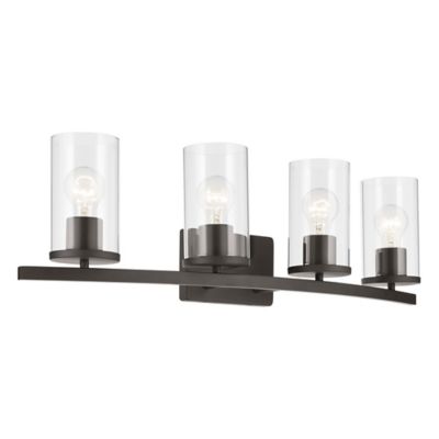 Kichler Crosby Vanity Light - Color: Bronze - Size: 4 light - 45498OZCLR