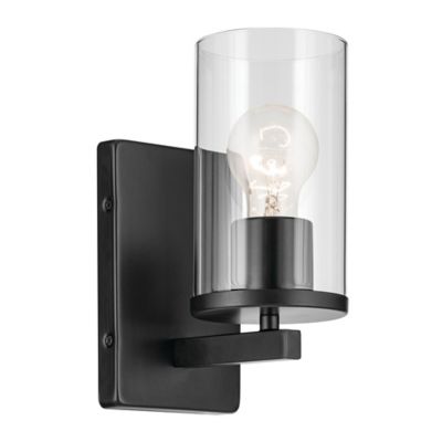 Kichler Crosby Wall Sconce - Color: Black - Size: 1 light - 45495BKCLR