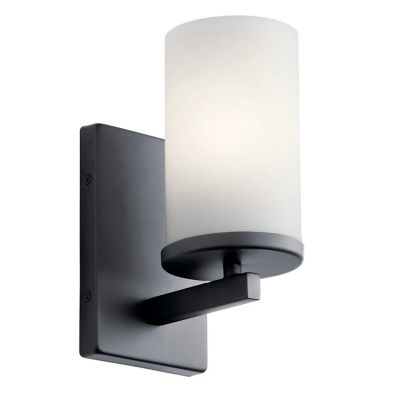Kichler Crosby Bath Wall Sconce - Color: Black - Size: 1 light - 45495BK
