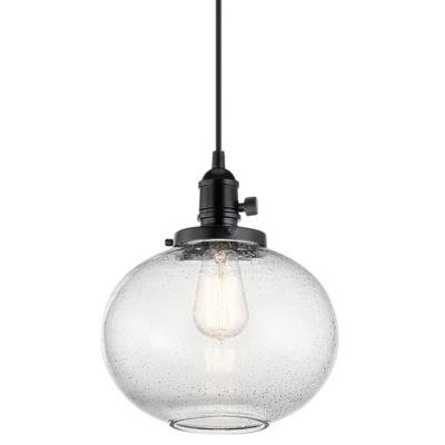 Kichler Avery Globe Pendant Light - Color: Clear - Size: Small - 43852BK