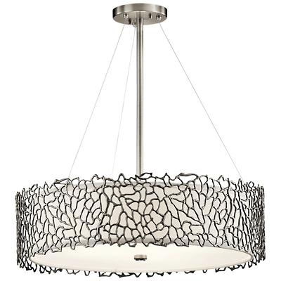 Silver Coral 4-Light Chandelier