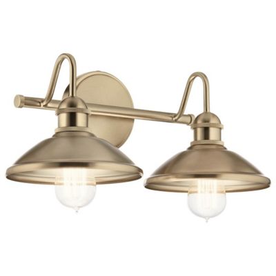 Kichler Clyde Vanity Light - Color: Antique - Size: 2 light - 45944CPZ