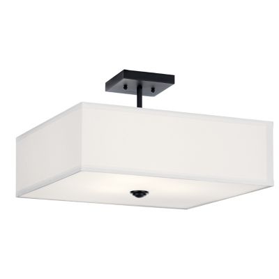 Kichler Shailene Square Semi-Flushmount Light - Color: White - Size: 18 