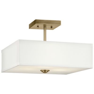 Kichler Shailene Square Semi-Flushmount Light - Color: White - Size: 14 