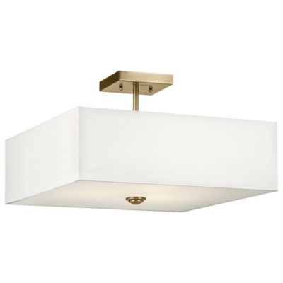 Kichler Shailene Square Semi-Flushmount Light - Color: White - Size: 18 