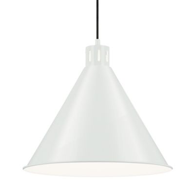 Kichler Zailey Cone Pendant Light - Color: White - Size: Large - 52177WH