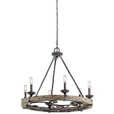 Kichler Taulbee Chandelier - Color: Brown - Size: Medium - 43823WZC