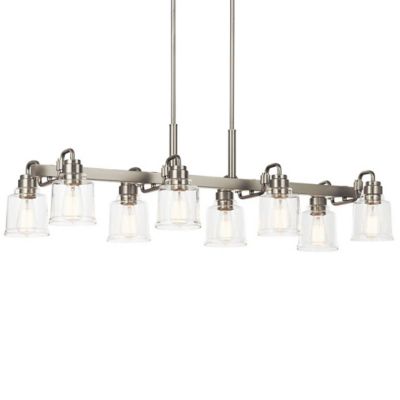 Kichler Aivian Linear Chandelier - Color: Silver - Size: 8 light - 52400NI