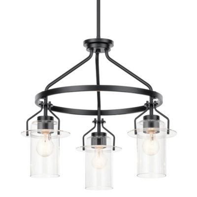 Kichler Everett Chandelier - Color: Black - Size: 3 light - 52377BK