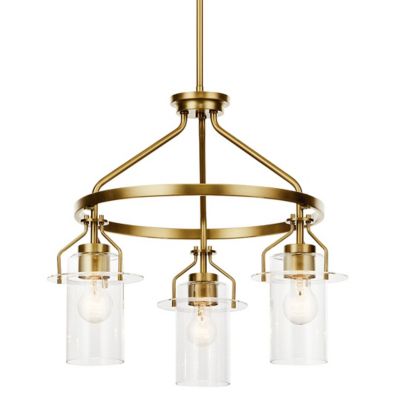 Kichler Everett Chandelier - Color: Brass - Size: 3 light - 52377NBR