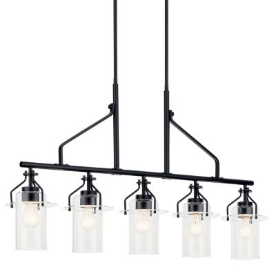 Kichler Everett Linear Chandelier - Color: Black - Size: 5 light - 52379BK