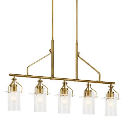 Kichler Everett Linear Chandelier - Color: Brass - Size: 5 light - 52379NBR