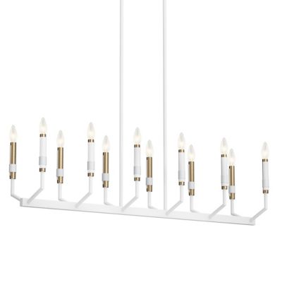 Kichler Armand Linear Chandelier - Color: Matte - Size: 12 light - 52350WH