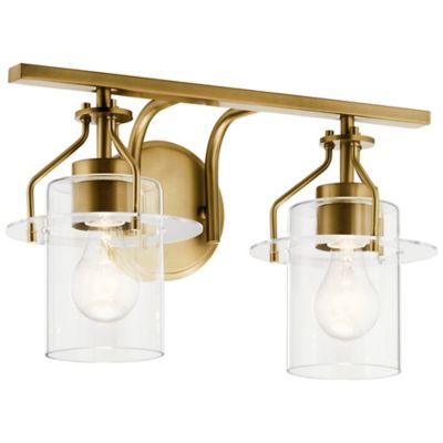 Kichler Everett Vanity Light - Color: Brass - Size: 2 light - 55078NBR