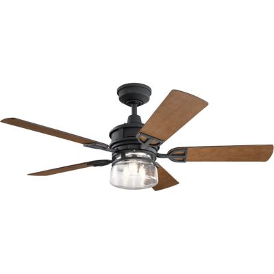 Kichler Lyndon Patio Fan - Color: Black - Number of Blades: 5 - 310239DBK