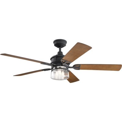 Kichler Lyndon Patio Fan - Color: Black - Number of Blades: 5 - 310240DBK