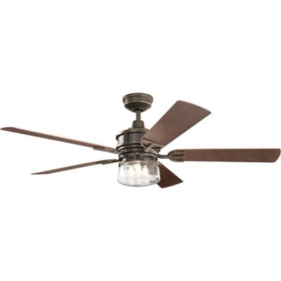 Kichler Lyndon Patio Fan - Color: Bronze - Number of Blades: 5 - 310240OZ