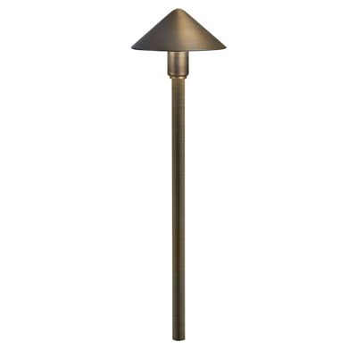 Kichler Fundamentals 16120 LED Path Light - Color: Brass - 16120CBR27