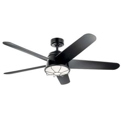 Kichler Daya 54-Inch LED Ceiling Fan - Color: Black - Number of Blades: 5 -