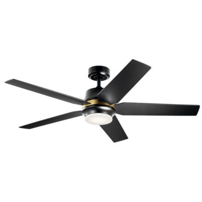 Kichler Maeve LED Ceiling Fan - Color: Black - Number of Blades: 5 - 300059