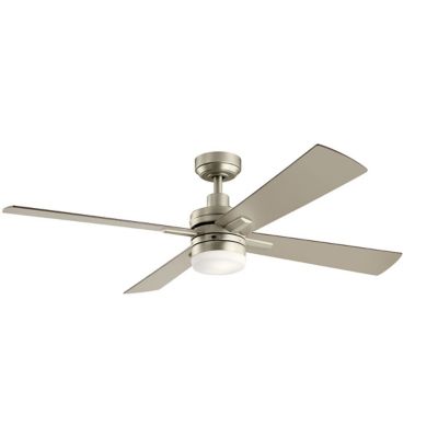 Kichler Lija LED Ceiling Fan - Color: Silver - Number of Blades: 4 - Blade 