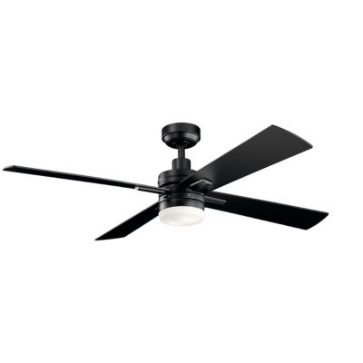 Kichler Lija LED Ceiling Fan - Color: Black - Number of Blades: 4 - Blade C