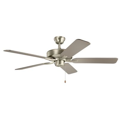 Kichler Basics Pro Ceiling Fan - Color: Silver - Number of Blades: 5 - 3300