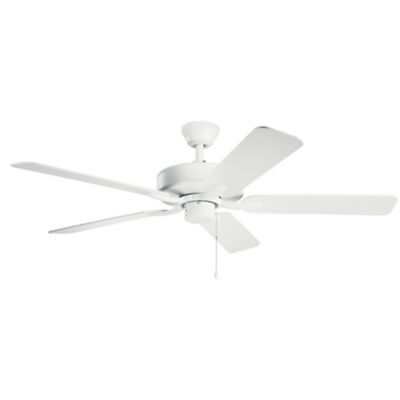 Kichler Basics Pro Ceiling Fan - Color: White - Number of Blades: 5 - 33001