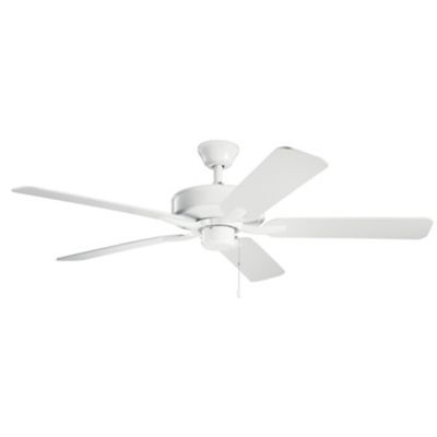 Kichler Basics Pro Ceiling Fan - Color: White - Number of Blades: 5 - 33001