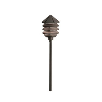 Kichler Six Groove 3-Tier Path Light - Color: Bronze - Size: 1 light - 1520