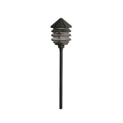 Kichler Six Groove 3-Tier Path Light - Color: Black - Size: 1 light - 15205