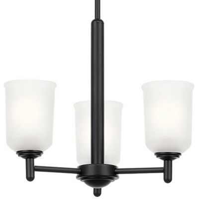 Kichler Shailene Chandelier - Color: White - Size: 3 light - 43670BK