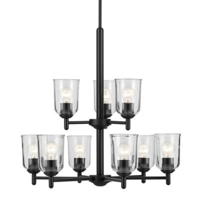 Kichler Shailene 2 Tier Chandelier - Color: Clear - Size: 9 light - 43672BK