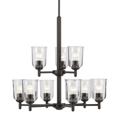 Kichler Shailene 2 Tier Chandelier - Color: Clear - Size: 9 light - 43672OZ