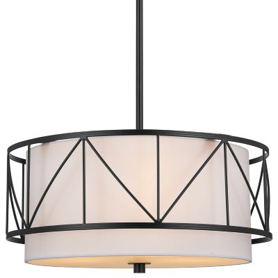 Kichler Birkleigh Pendant/Semi-Flushmount Light - Color: Black - Size: 18