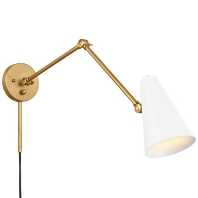 Kichler Sylvia Swingarm Wall Sconce - Color: Brass - Size: 1 light - 52486N