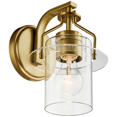 Kichler Everett Bath Wall Sconce - Color: Brass - Size: 1 light - 55077NBR