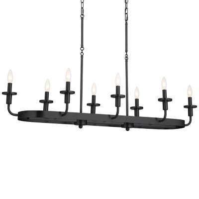 Kichler Vetivene Linear Chandelier - Color: Black - Size: 8 light - 52453BK