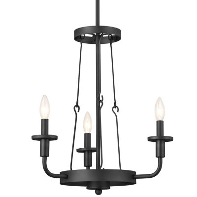 Kichler Vetivene Chandelier - Color: Black - Size: 3 light - 52450BKT