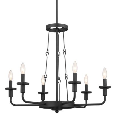 Kichler Vetivene Chandelier - Color: Black - Size: 6 light - 52451BKT