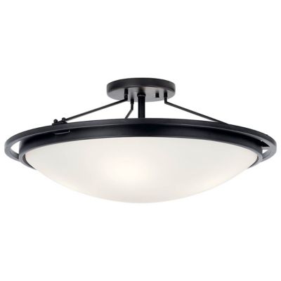 Kichler 23.25-Inch Round Semi-Flushmount Light - Color: White - Size: 1 lig