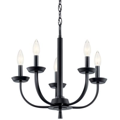 Kichler Kennewick Chandelier - Color: Black - Size: 5 light - 52385BK