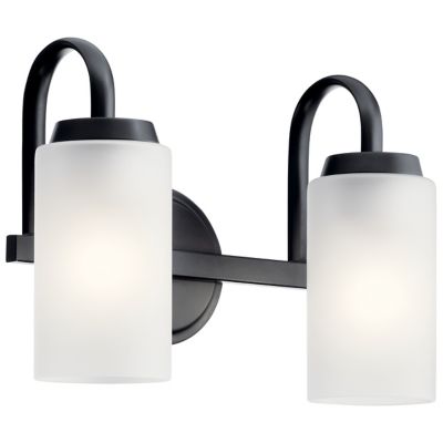 Kichler Kennewick Vanity Light - Color: Black - Size: 2 light - 55086BK