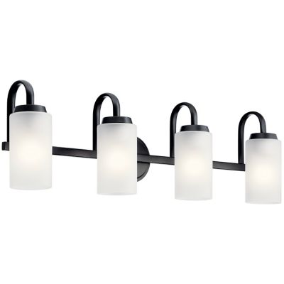 Kichler Kennewick Vanity Light - Color: Black - Size: 4 light - 55088BK