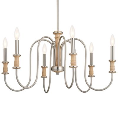 Kichler Karthe Chandelier - Color: Silver - Size: 6 light - 52470NI