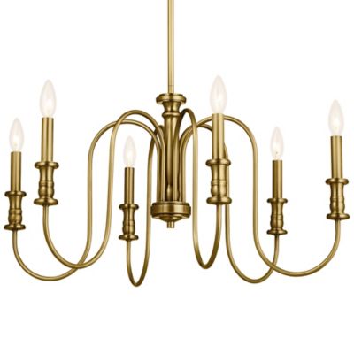 Kichler Karthe Chandelier - Color: Brass - Size: 6 light - 52470NBR