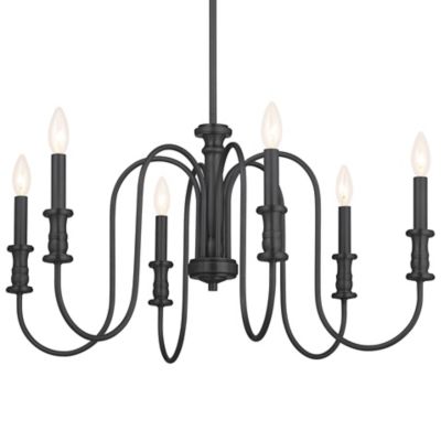 Kichler Karthe Chandelier - Color: Black - Size: 6 light - 52470BK