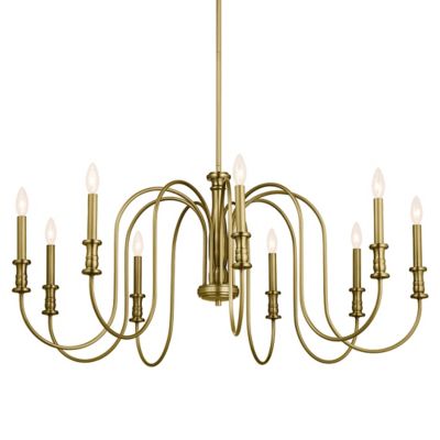 Kichler Karthe Chandelier - Color: Brass - Size: 9 light - 52471NBR