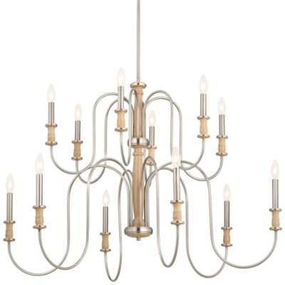 Kichler Karthe 2-Tier Chandelier - Color: Silver - Size: 12 light - 52472NI